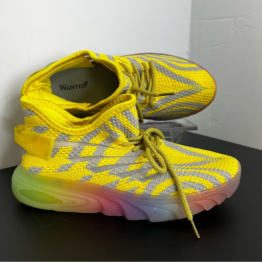 Wanted Yellow Galaxy Sneakers Women’s Size 6.5